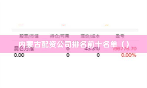 内蒙古配资公司排名前十名单（）